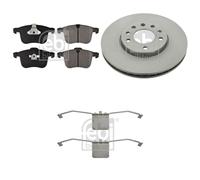 Febi Front Brake Vented Discs & Pads with Fitting Kit fits Saab 9-3 2002-2015