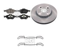 Febi Front Brake Vented Discs & Pads with Fitting Kit fits Toyota Vitz 2005-2012
