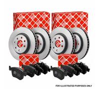 Febi Front & Rear Brake Discs & Pads fits VW Scirocco III 2009-2017 2.0