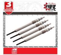 Febi Ignition Heater Glow Plug - fits Mercedes C Class (204), E Class (211) x4