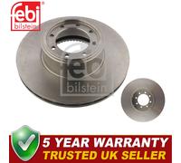 Febi Rear 1x Brake Disc Fits Iveco Daily 2006- 2.3 D 3.0
