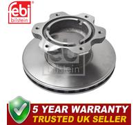 Febi Rear 1x Brake Disc Fits Mercedes T2 Vario 2.9 D 4.0 4.2 4.3