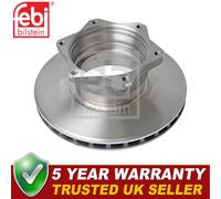 Febi Rear 1x Brake Disc Fits Mercedes Vario 1996- 2.9 D 4.2 4.3