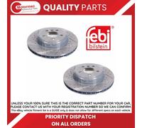 FEBI Rear Brake Disc Kit for BMW 3 Series Saloon 11-18
