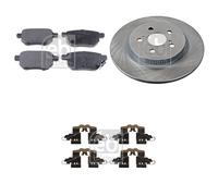 Febi Rear Brake Solid Discs & Pads with Fitting Kit fits Toyota Urban Cruiser