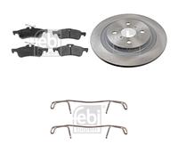 Febi Rear Brake Solid Discs & Pads with Fitting Kit fits Toyota Yaris 2005-2012