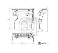 FEBI BILSTEIN 1001381 Wing Rear Left Lower 650mm Length Fits MERCEDES-BENZ