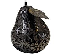 Febland Black Mosaic Glass Pear, Round