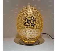 Febland Gold Distressed Gold Mosaic Egg Lamp