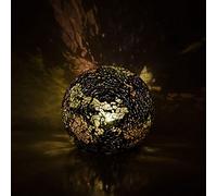 Febland Gold Glass Mosaic Flickering Orb Light, Small