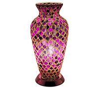 Febland Mosaic Glass Egg Lamp, Purple Tile, 28 cm
