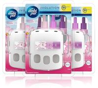 Febreze 3 Volution Smart Programming Air Freshener Plug In Starter Kit 20 ML Blossom and Breeze, 3 Alternating Scents To Clean Away Odours 3 x 20 ml
