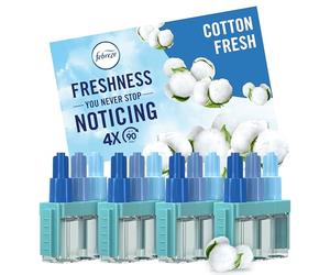 Febreze 3Volution Air Freshener Plug-in Refill 4x20ML, Cotton Fresh