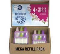 3Volution Plug In Air Freshener Refill, 20ML X 4, Odour Eliminator & Bathroom Air Freshener, Lily Breeze