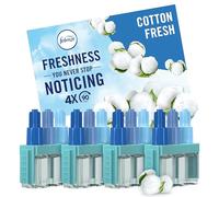 Febreze 3Volution Air Freshener Plug-In Refills, 4 Refills (20ML x 4), Cotton Fresh, 3 Alternating Scents to Fight Odours