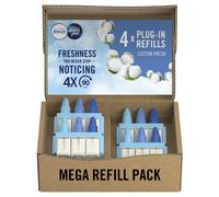 Febreze 3Volution Air Freshener Plug-In Refills, 4 Refills (20ML x 4), Cotton Fresh, 3 Alternating Scents to Fight Odours