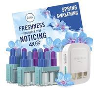 Febreze 3Volution Plug In Air Freshener Starter Kit + 4 Refills, (20mlx4), Odour Fighter & Bathroom Air Freshener, Lenor Spring Awakening, Plug In Air Freshener Refills 3Volution