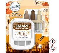 Febreze 3Volution Fragrance Plug (20 ml) Madagascar Vanilla & Magnolia Starter Set with Automatic Fresh Fragrance System, 3 Alternating Fragrances Remove Odours White