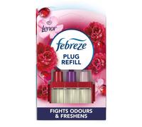 Febreze 3Volution Plug-in air freshener refill, 20 ml x 7, odour eliminator & bathroom air freshener, Ruby Jasmine