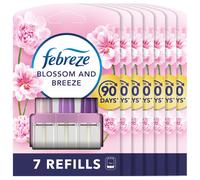 Febreze 3Volution Plug-In Air Freshener Refill, Blossom & Breeze, Pack of 7 (20ML x 7), Odour Fighter & Bathroom Freshener