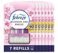 Febreze 3Volution Plug In Air Freshener Refill, Blossom & Breeze, 7 Refills (20ML X 7), Odour Fighter & Bathroom Air Freshener, Febreze Plug In Refill 3volution