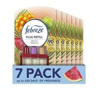 Febreze 3Volution Plug In Air Freshener Refill, Fruity Tropics, 7 Refills (20ML X 7), Odour Fighter & Bathroom Air Freshener, Febreze Plug In Refill 3volution