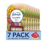 Febreze 3Volution Plug In Air Freshener Refill, Fruity Tropics, 7 Refills (20ML X 7), Odour Fighter & Bathroom Air Freshener, Febreze Plug In Refill