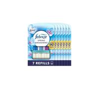 Febreze 3Volution Plug In Air Freshener Refill, Lenor Spring Awakening, 7 Refills (20ML X 7), Odour Fighter & Bathroom Air Freshener, Febreze Plug In