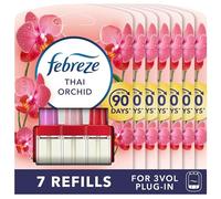 Febreze 3Volution Plug In Air Freshener Refill, Thai Orchid, 7 Refills (20ML X 7), Odour Fighter & Bathroom Air Freshener, Febreze Plug In Refill 3volution