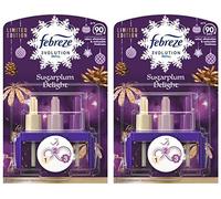 Febreze 3Volution Plug in Refills, Twin Pack, 2 x 20 ml, Sugarplum Delight