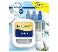 Febreze 3Volution Smart Programming Air Freshener Plug In Starter Kit, Cotton Fresh, 20ml