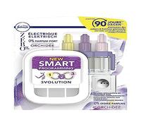 Febreze 3Volution ZERO% Orchid Starter Kit Smart Programming Electric Air Freshener 20 ml, 3 Alternating Scents to Eliminate Odors