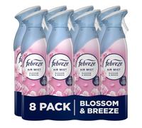 Febreze Air Freshener for Room Spray Bathroom Blossom Breeze 185ML x 8 Pa