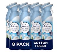 Febreze Air Freshener for Room Spray Bathroom Cotton Fresh 185ML x 8 Packs
