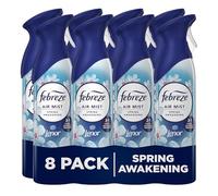 Febreze Air Freshener, Room & Bathroom Spray, Spring Awakening, 185ml x 8 Packs - Odour Fighter