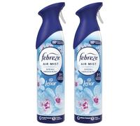 Febreze Air Freshener Spray 2 x 185ml - Spring Awakening Scent - Odour Eliminator for Home, Bathroom, Kitchen, Bedroom, Office - Long Lasting Air Mist for Cooking Pet EPISHED guide included