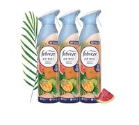 Febreze Air Freshener Spray FRUITY TROPICS 185ml x 3 | Odour Eliminator with OdourClear Technology | Non-Flammable, Long-Lasting Room Freshener, Exotic Fruity Fragrance