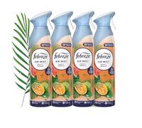 Febreze Air Freshener Spray FRUITY TROPICS 185ml x 4 | Odour Eliminator with OdourClear Technology | Non-Flammable, Long-Lasting Room Freshener, Exotic Fruity Fragrance