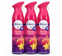 Febreze Air Freshener Spray HAWAIIAN DREAM 185ML x 3 - Fights Odours & Freshens | Odour Eliminator with OdourClear Technology | Non-Flammable, Long-Lasting Room Freshener