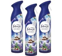 Febreze Air Freshener Spray, Mrs Hinch's Alpine Escape, 185ml, Pack of 3 with Free Fridge Magnet
