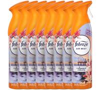 Febreze Air Freshener Spray Mrs Hinch's Midsummer Memories 8x185ML, 2in1 Fight Odours & Freshens