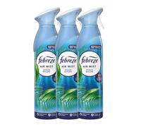 Febreze Air Freshener Spray OCEAN ESCAPE 185ml x 3 | Odour Eliminator with OdourClear Technology | Non-Flammable, Long-Lasting Room Freshener, Exotic