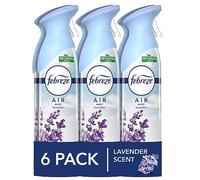 Febreze Air Freshener Spray, Odour Eliminator and Bathroom Freshener, lavender, 1.8 Litre (300 ml x 6)