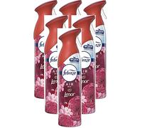 Febreze Air Freshener Spray Ruby Jasmine 300 ML, Odour Eliminator For Any Room In Your Home and 100 percent Natural Propellant 6 x 300 ml