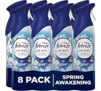 Febreze Air Freshener Spray - Spring Awakening, 185ml (Pack of 8) | Odour Eliminating Room & Bathroom Spray with Fresh Scent | Long-Lasting Air Mist for Home & Office