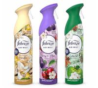 Febreze Air Freshener Spray OCEAN ESCAPE 185ml x 3 | Odour Eliminator with OdourClear Technology | Non-Flammable, Long-Lasting Room Freshener, Exotic Fruity Fragrance