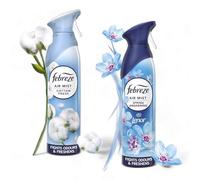 Febreze Air Mist Air Freshener Spray Bundle - Cotton Fresh, Lenor Spring Awakening - 2 x 185ml - For Home, Room, Office