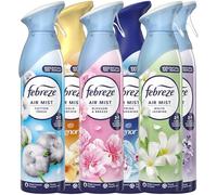 Febreze Air mist Air Freshener Spray - Home & Office Odour Eliminator Fragrances - Mixed Scents - Box of 6
