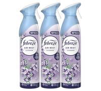 Febreze Air Mist Air Freshener Spray odour Eliminator Home & Office Fragrances - Lavender - 185ml - Box of 3