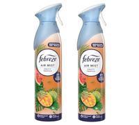 Febreze Air Mist Air Freshener Spray odour Eliminator Home & Office Fragrances Multi Scents 185ml (2, Fruity Tropics)